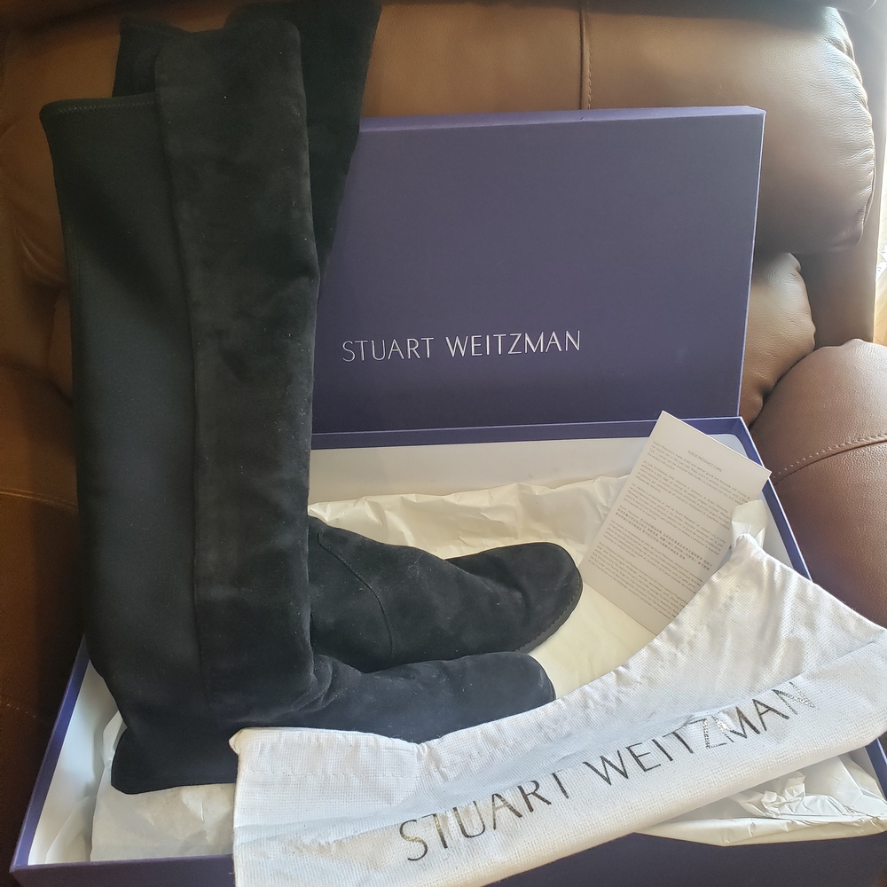 Stuart Weitzman Reserve Over-the-Knee Suede Boots Size 8